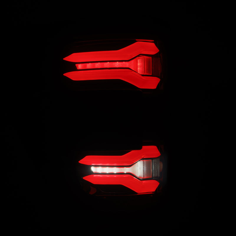 AlphaRex 21-23 Ford F-150 LUXX LED Taillights - Black Red w/ BLIS