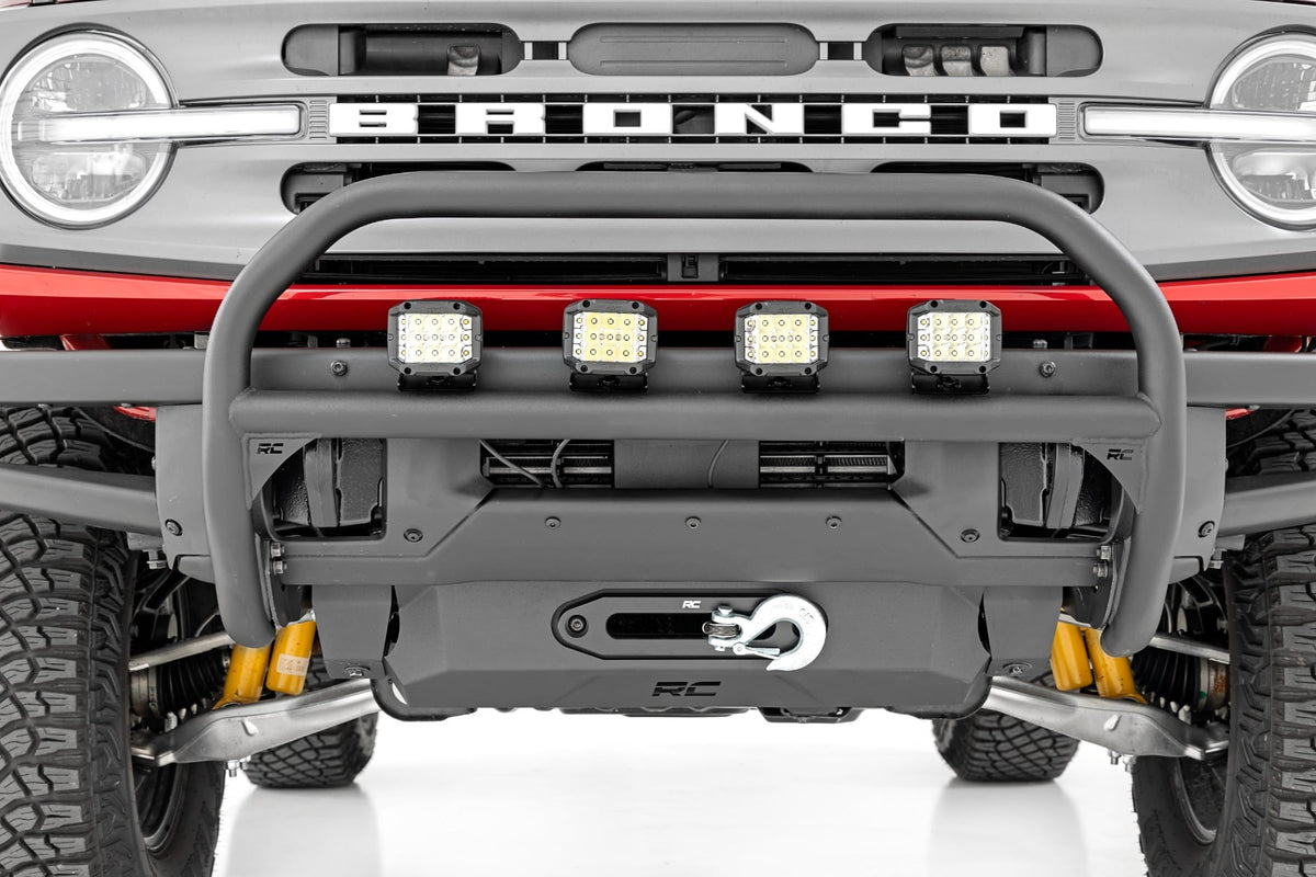 Nudge Bar | 3 Inch Wide Angle Led (x4) | Oe Modular Steel | Ford Bronco (21-26)