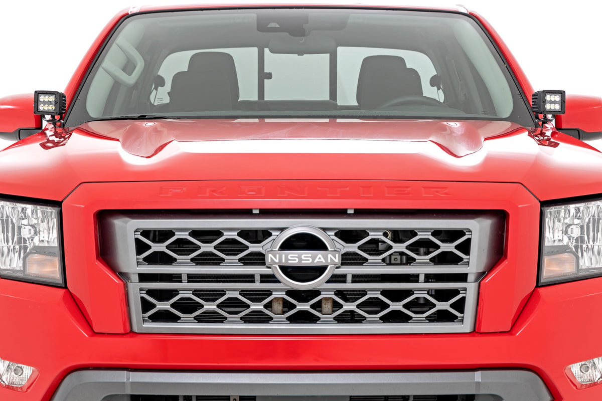 LED Light Kit | Ditch Mount | 2" Black Pair | White DRL | Nissan Frontier (22-26)