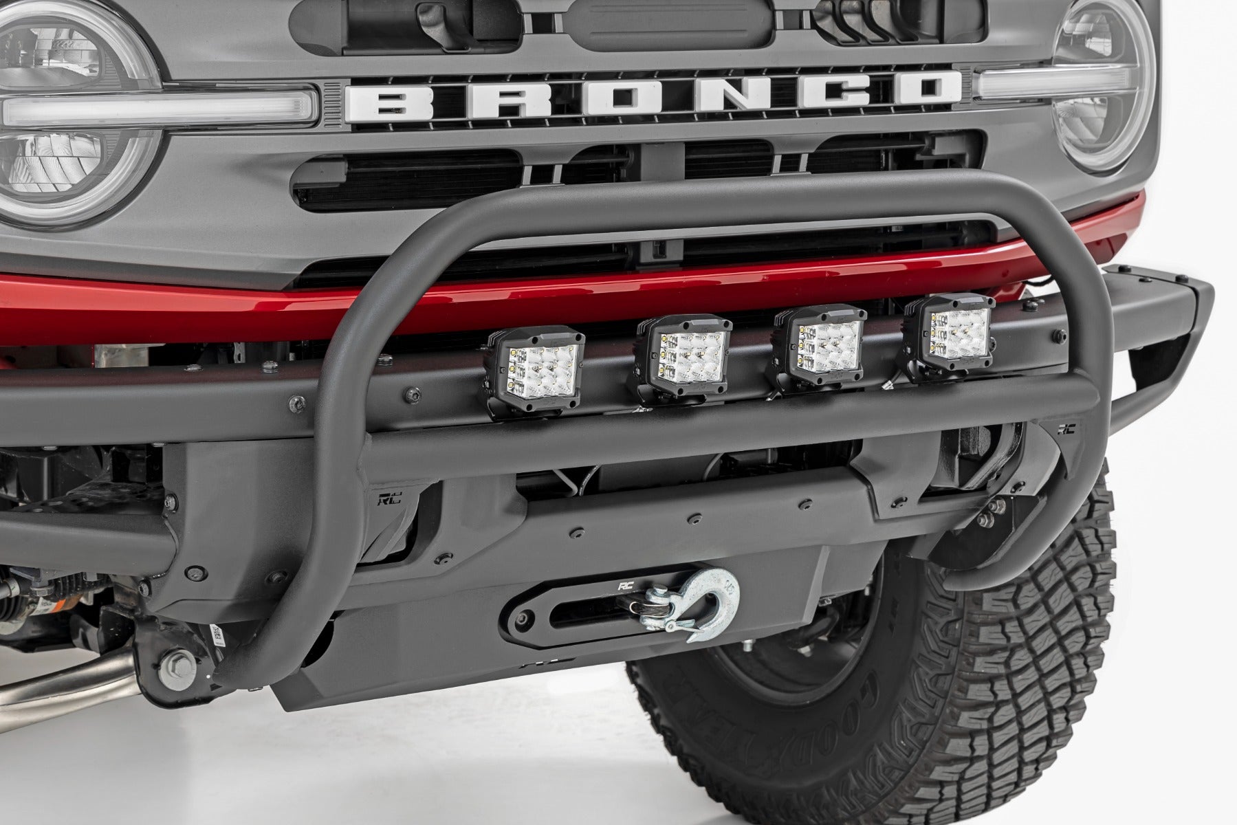 Nudge Bar | 3 Inch Wide Angle Led (x4) | Oe Modular Steel | Ford Bronco (21-26)