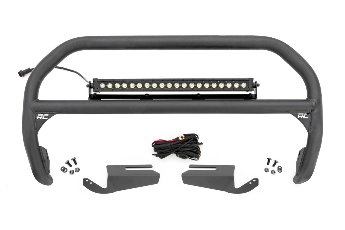 Nudge Bar | 20 Inch BLK DRL Single Row LED | OE Modular Steel | Ford Bronco (21-26)