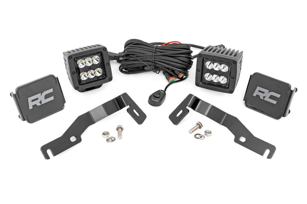 LED Light Kit | Ditch Mount | 2" Black Pair | Spot | Toyota Tacoma (24-26)