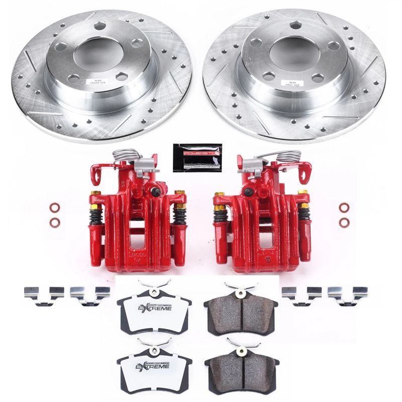 Power Stop 98-04 Audi A6 Quattro Rear Z26 Street Warrior Brake Kit w/Calipers