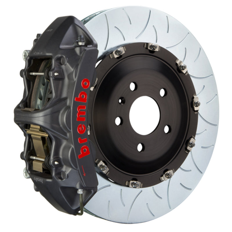 Brembo 08-14 C63 (Excl Black Series) Fr GTS BBK 6Pist Cast 405x34 2pc Rotor Slotted Type3-Black HA