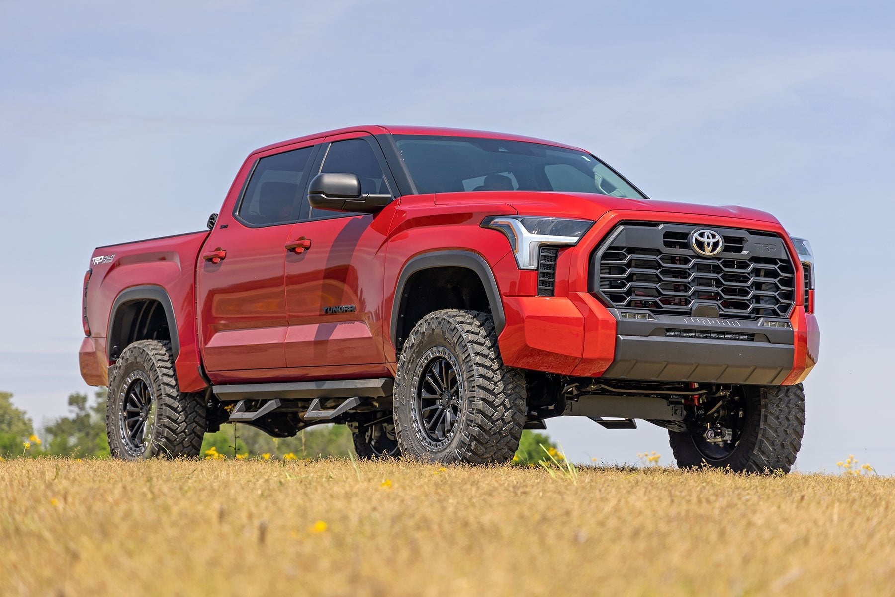 Rough Country Bolt on SRX2 Aluminum Side Nerf Steps for 2022-2025 Toyota Tundra