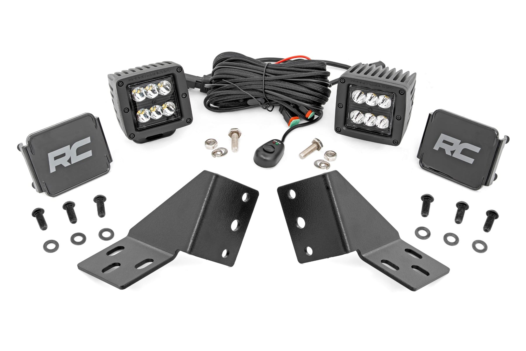LED Light Kit | Rear Mount | 2" Black Pair | CFMOTO UFORCE U10 Pro