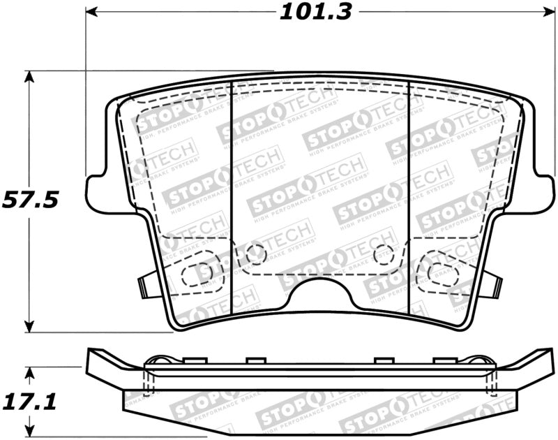 StopTech Sport Brake Pads w/Shims and Hardware - Rear