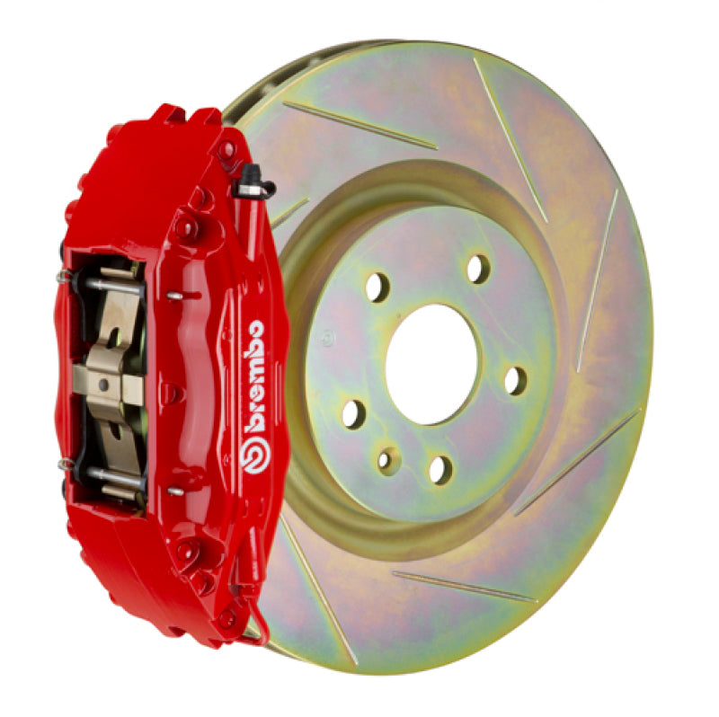 Brembo 02-07 Impreza/WRX/08-14 WRX Front GT BBK 4 Piston Cast 326 x30 1pc Rotor Slotted Type1-Red