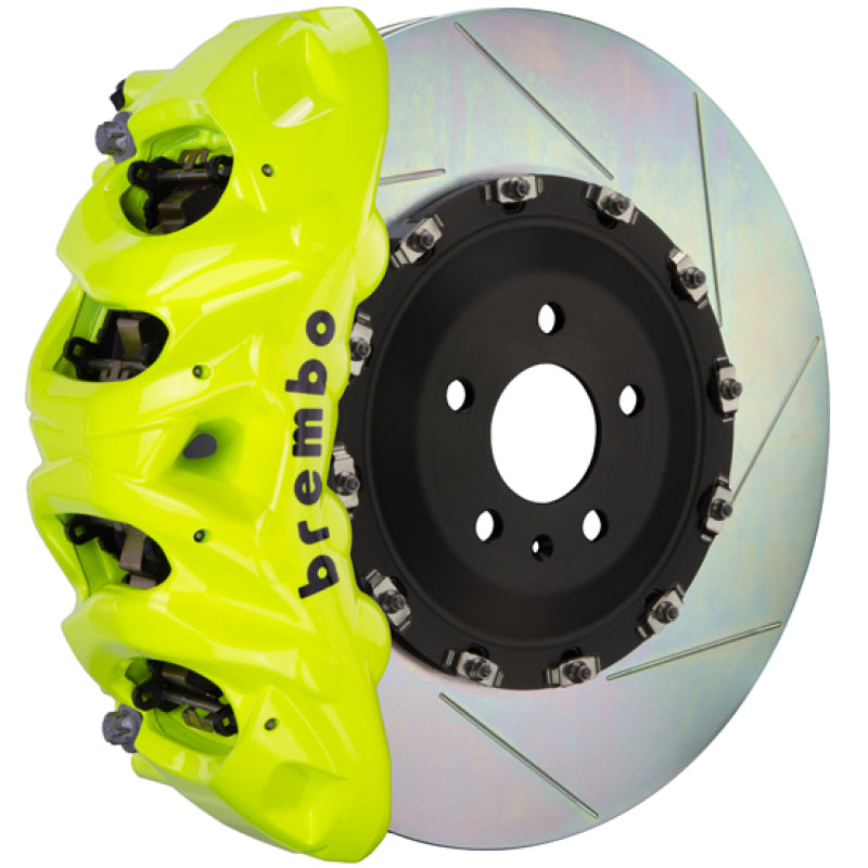 Brembo 07-14 Escalade/ESV/EXT Fr GT BBK 8Pis Cast 412x38 2pc Rotor Slotted Type1-Fluo. Yellow