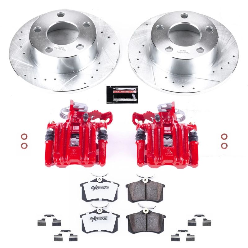 Power Stop 98-04 Audi A6 Rear Z26 Street Warrior Brake Kit w/Calipers