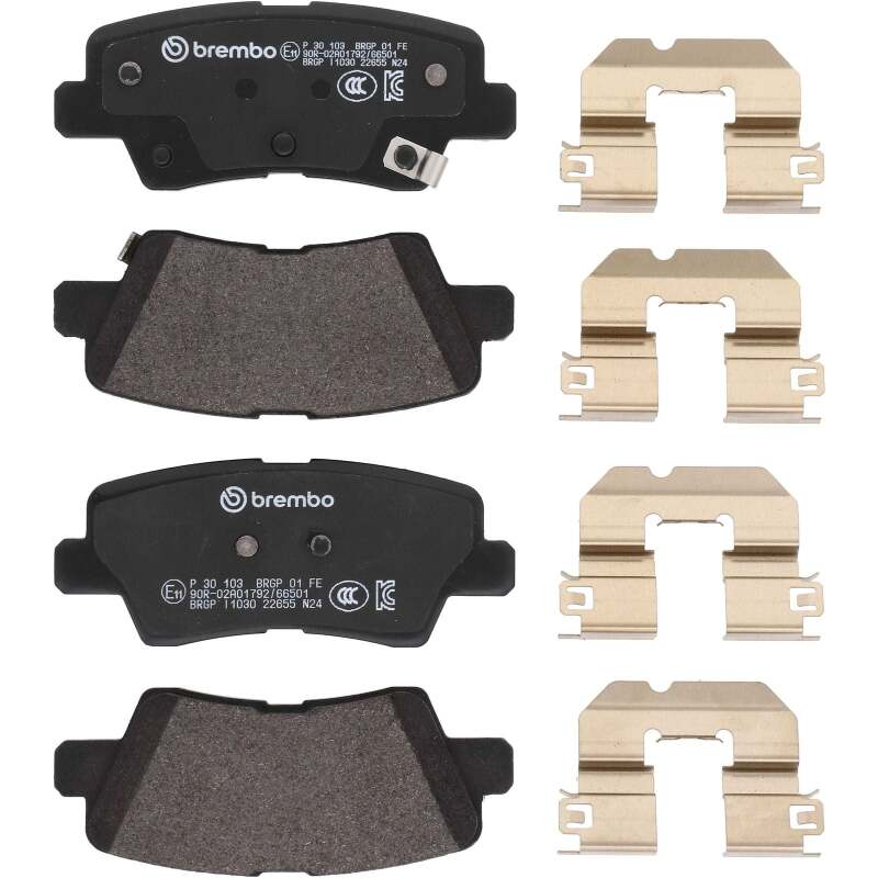 Brembo OE 21-22 Hyundai Accent/19-24 Nexo/2016 Sonata/2019 Sonata PRIME Low-Met Brake Pad - Rear