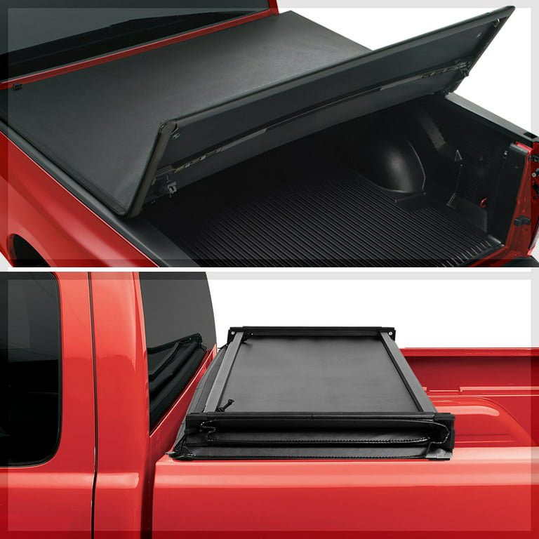 Rough Country 41120690 Tri Fold Soft Tonneau Cover for 2020-2024 Chevy GMC 2500HD 3500HD (6'7" Bed)