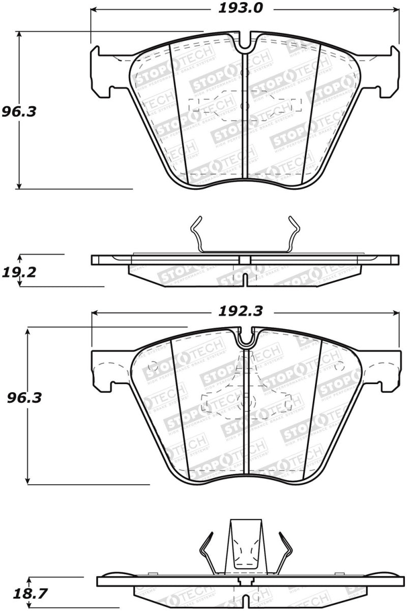 StopTech Street Brake Pads - Front/Rear