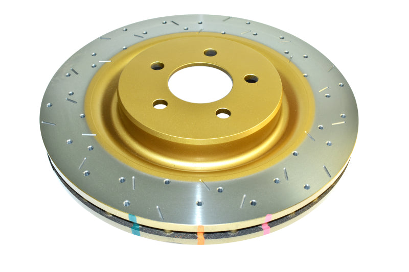 DBA 2001+ Subaru Impreza WRX STI 4000 XS Cross Drilled & Slotted Rear Rotor - Gold (190mm H/Brake)