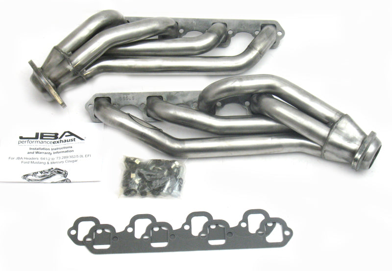 JBA 65-73 Ford Mustang 260-302 SBF 1-5/8in Primary Raw 409SS Mid Length Header