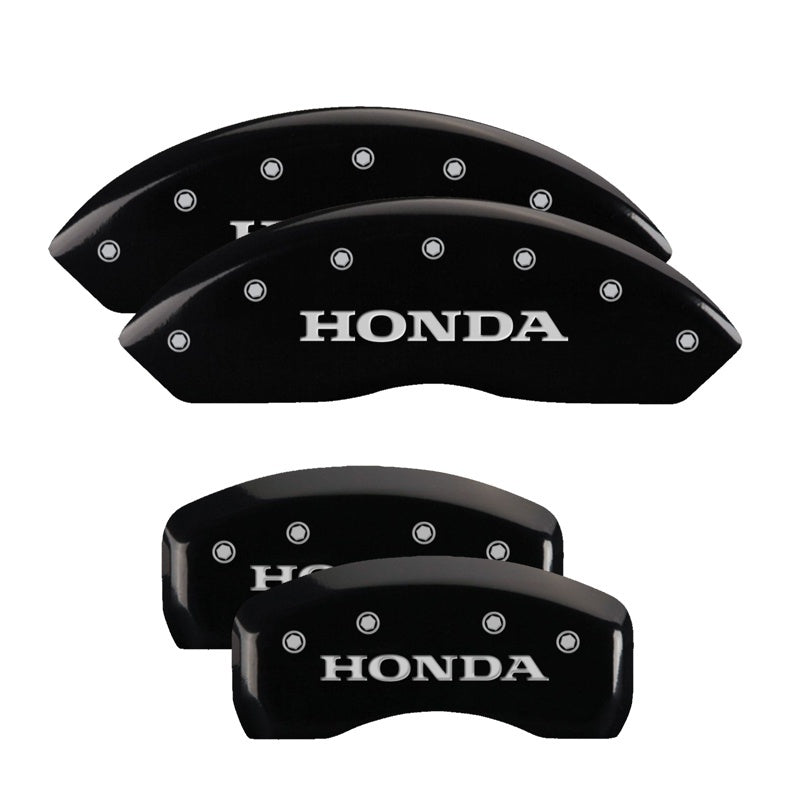 MGP Front set 2 Caliper Covers Engraved Front FIT Black finish silver ch