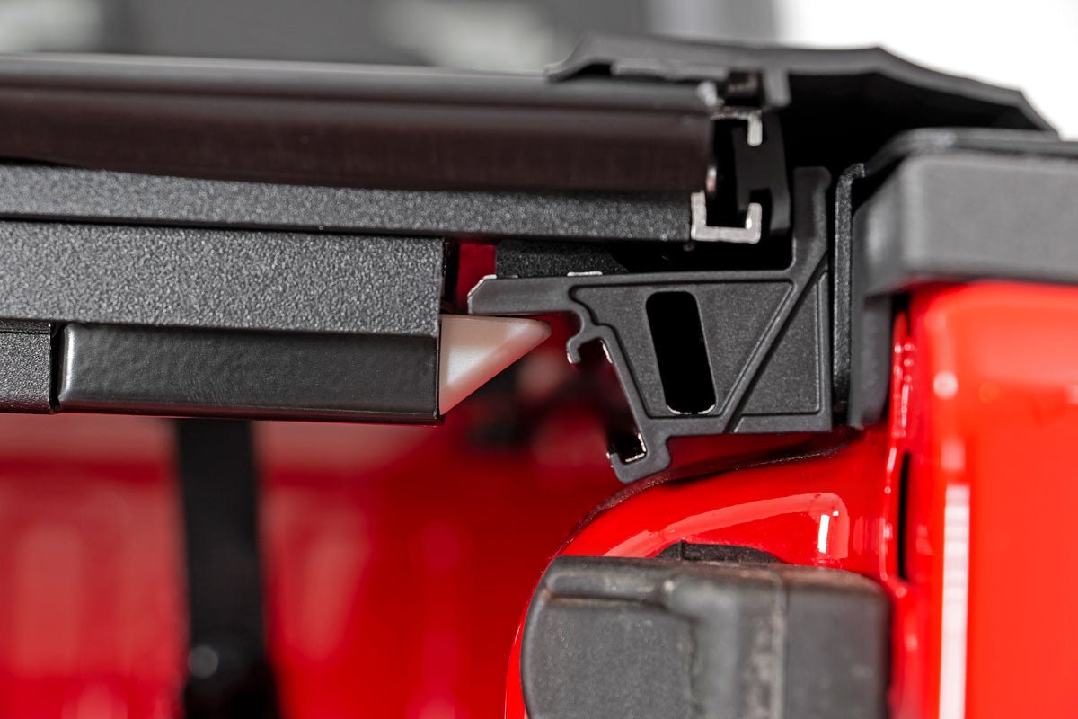 Rough Country 47318650 Low Profile Tri Fold Aluminum Tonneau Cover for 2009-2018 Dodge Ram 1500 (6' 4" Bed)