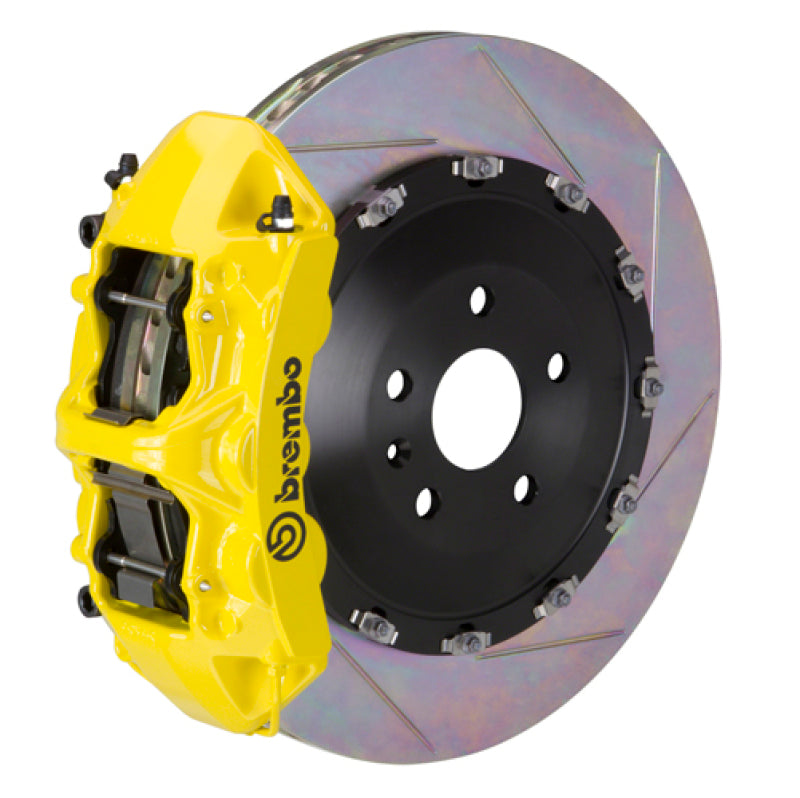 Brembo 10-15 Camaro SS/12-15 Camaro ZL1 F GT BBK 6Piston Cast 405x34 2pc Rotor Slotted Type1-Yellow