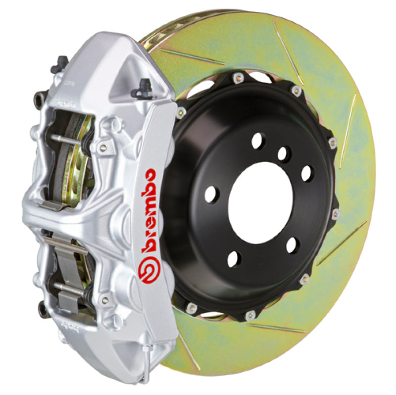 Brembo 08-09 H2 Rear GT BBK 4 Piston Cast 2pc 380x32 2pc Rotor Slotted Type-1-Silver