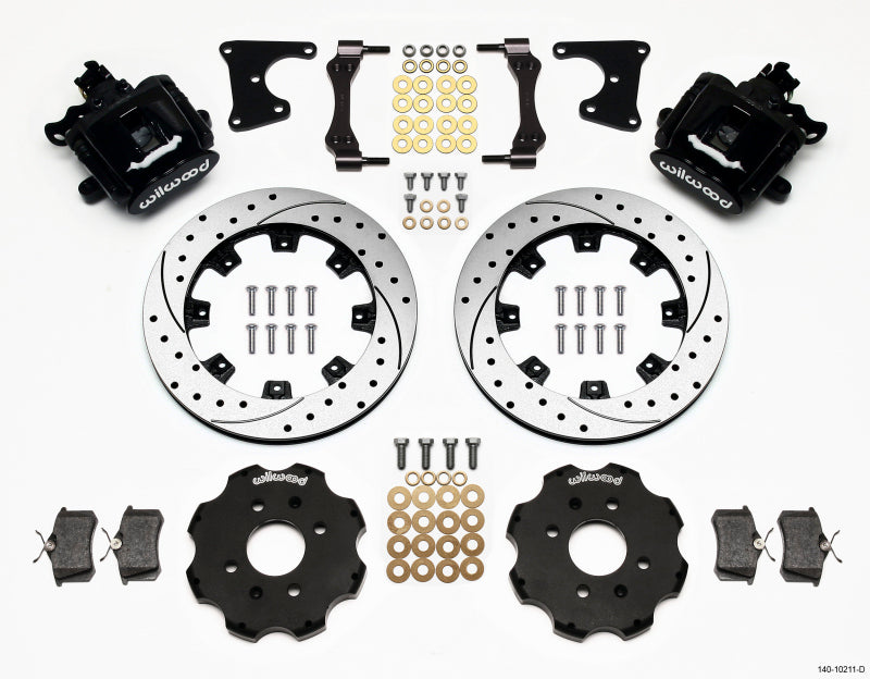 Wilwood Combination Parking Brake Rear Kit 12.19in Drilled Civic / Integra Drum 2.71 Hub Offset