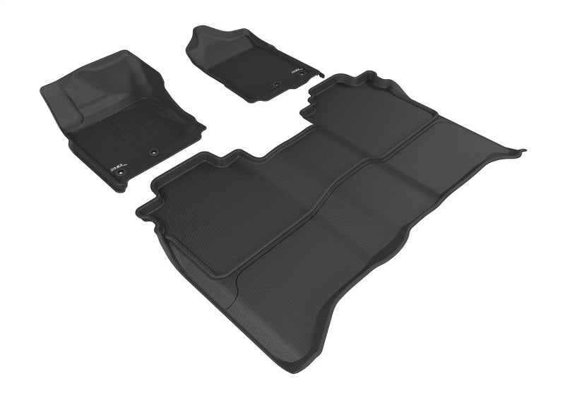 3D MAXpider 2016-2019 Nissan Titan Crew Cab Kagu 1st & 2nd Row Floormats - Black