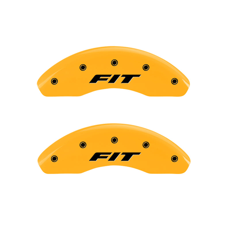 MGP Front set 2 Caliper Covers Engraved Front FIT Yellow finish black ch