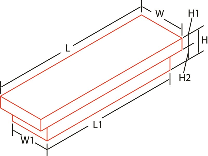 Deezee Universal Tool Box - Red Crossover - Single Lid BT Alum (Low)