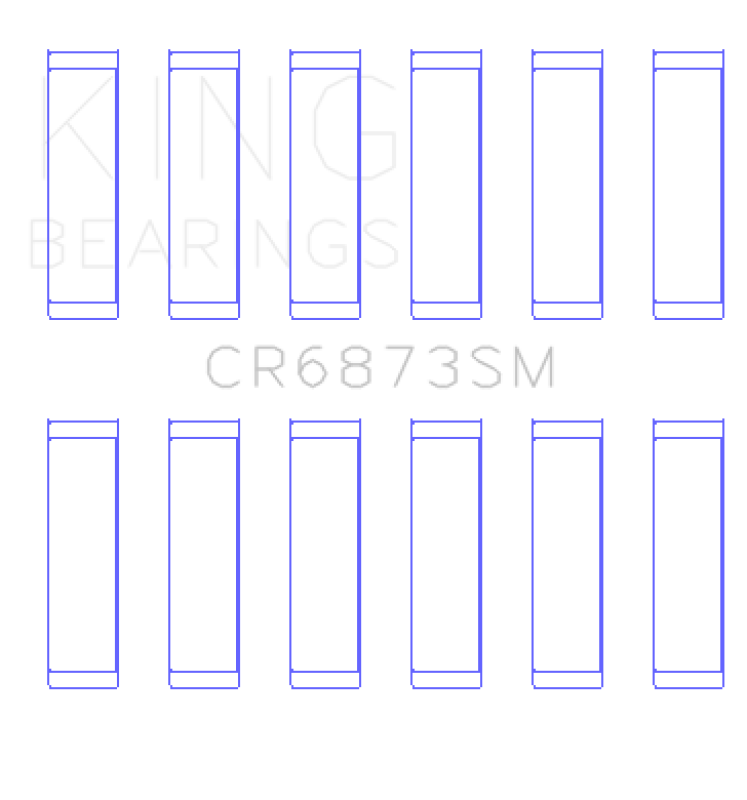 King Engine Bearings Toyota 2Gr-Fe/3Gr-Fe (Size +0.50mm) Connecting Rod Bearing Set