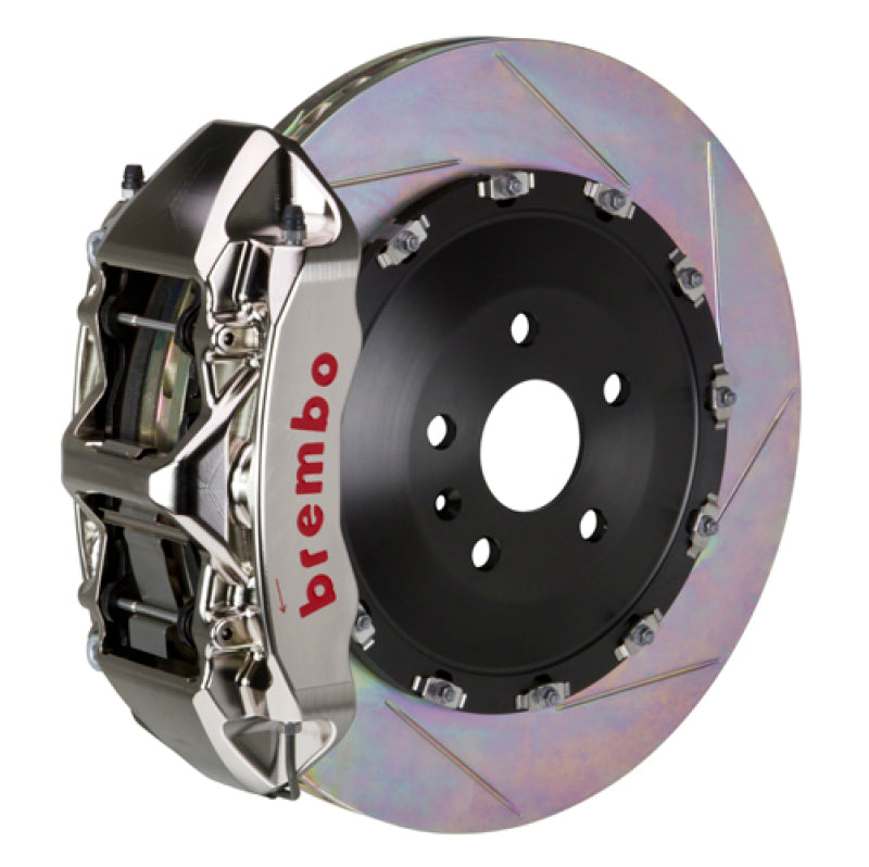 Brembo 03-07 Cayenne/S/Turbo Fr GTR BBK 6Pis Billet 405x34 2pc Rotor Slotted Type1-Nickel