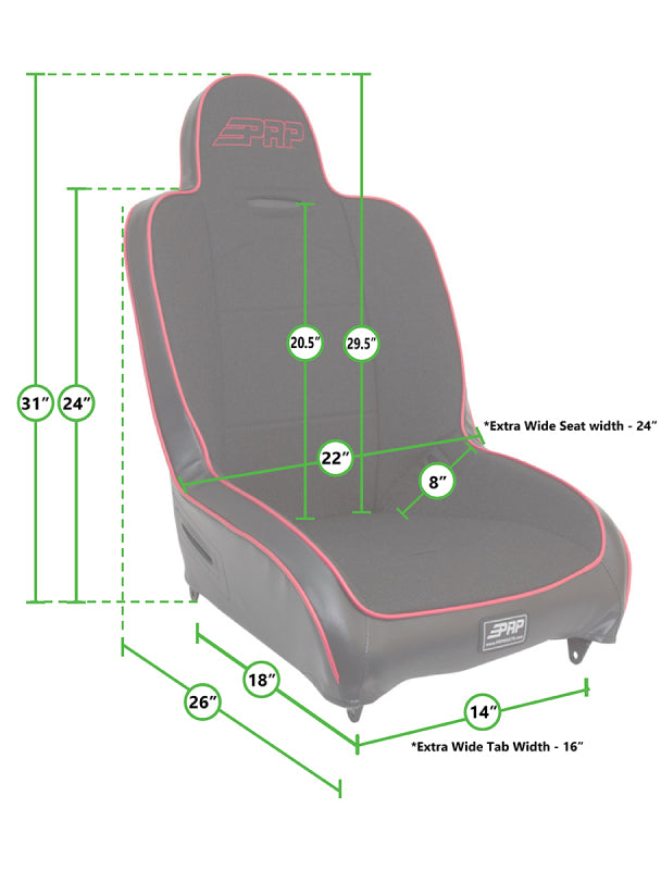 PRP 95-01 Jeep Cherokee XJ Premier High Back Suspension Seats Kit (Pair) - Gray