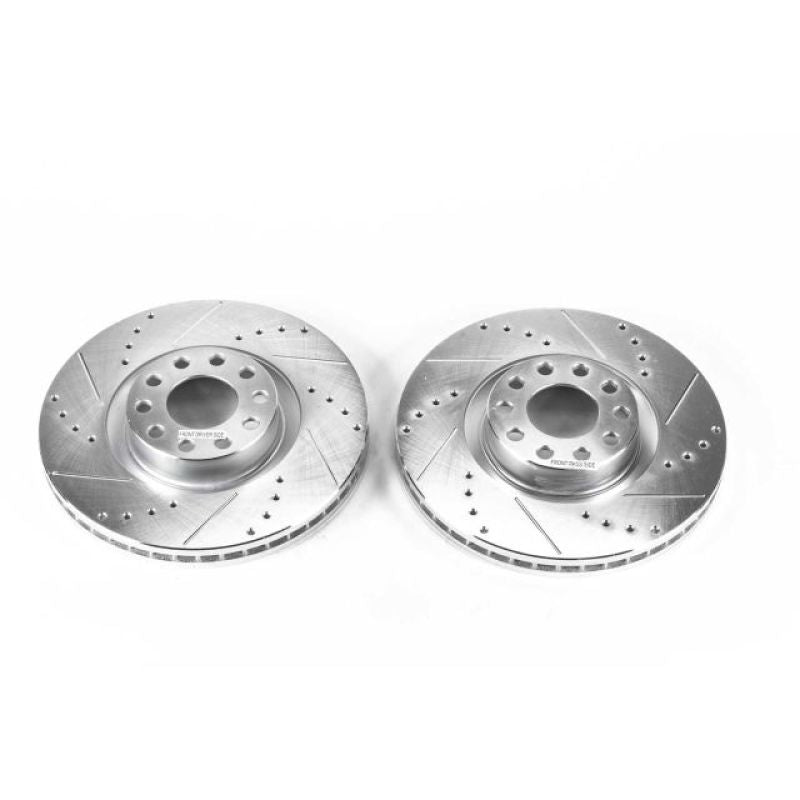 Power Stop 00-04 Audi A6 Quattro Front Evolution Drilled & Slotted Rotors - Pair