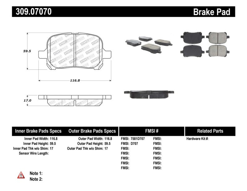 StopTech Performance Brake Pads