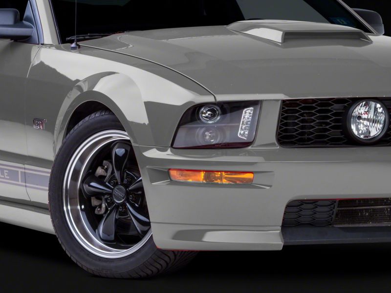 Raxiom 05-09 Ford Mustang Excluding GT500 LED Halo Projector Headlights- Blk Housing (Clear Lens)