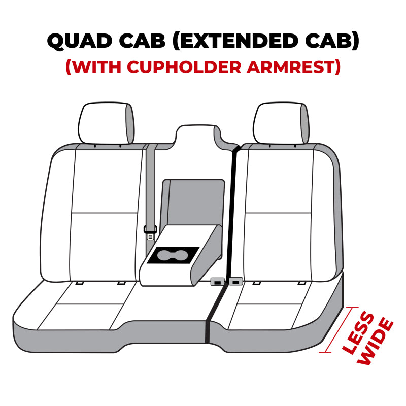 Covercraft 19-24 Dodge Ram Polycotton SeatSaver Custom Second Row Seat Covers - Grey