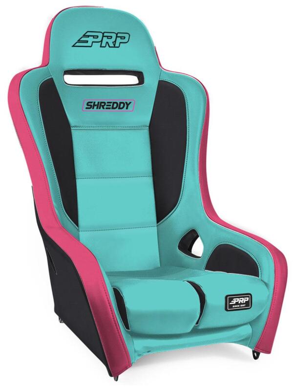 PRP ShReddy Podium Suspension Seat - Pink/Teal / Black