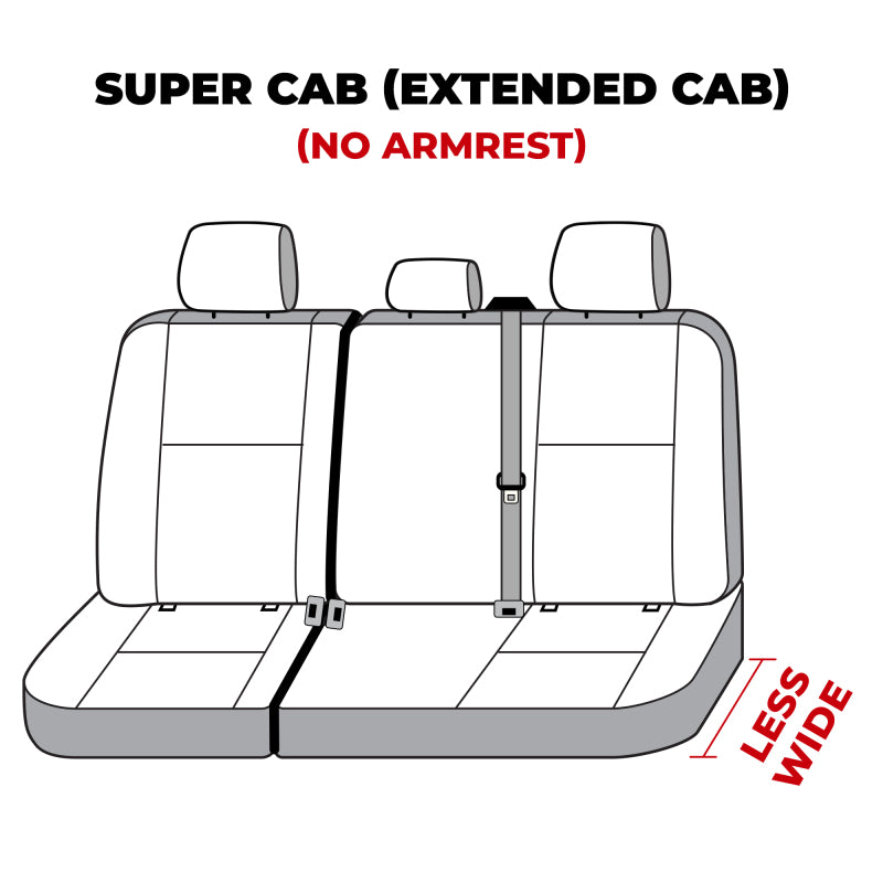 Covercraft 19-24 Ford F-250 Polycotton SeatSaver Custom Second Row Seat Covers - Misty Grey