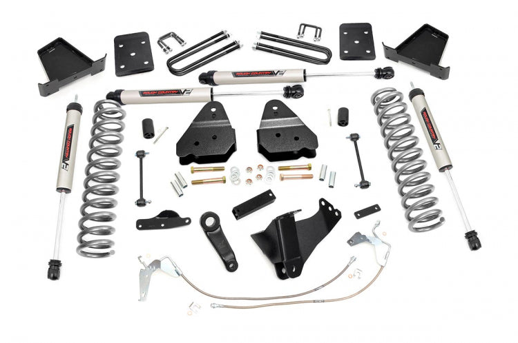 Rough Country 4.5 INCH LIFT KIT FORD SUPER DUTY 4WD (2008-2010) W V2 Monotube Shocks