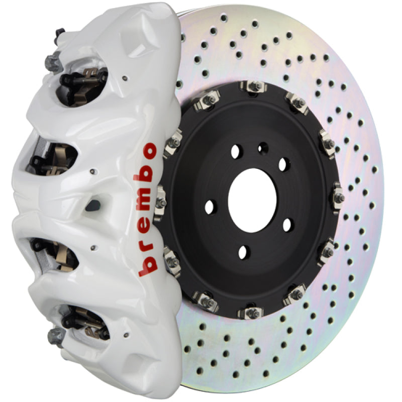 Brembo 18+ SQ5 (FY) Front GT BBK 6 Piston Cast 405x34 2pc Rotor Drilled- White