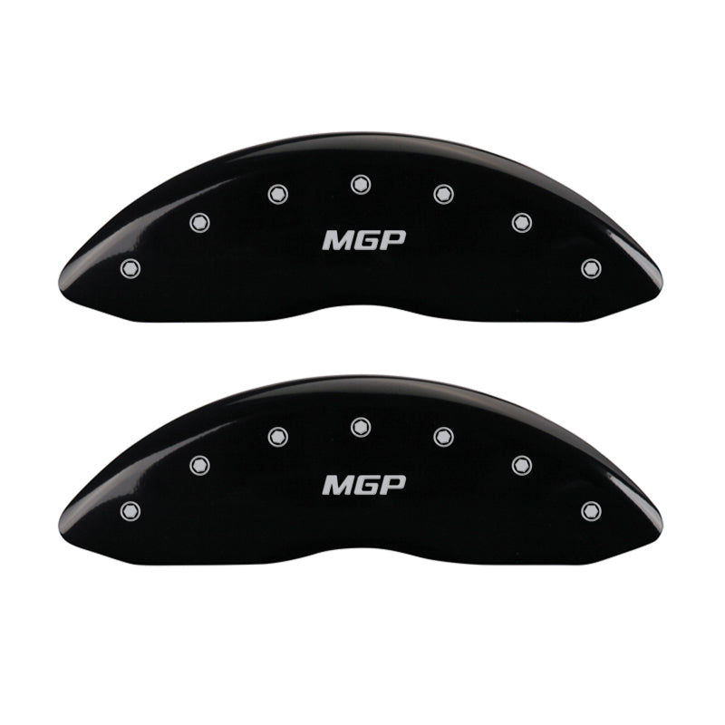 MGP 4 Caliper Covers Engraved Front & Rear MGP Black Finish Silver Char 2019 Lincoln Continental