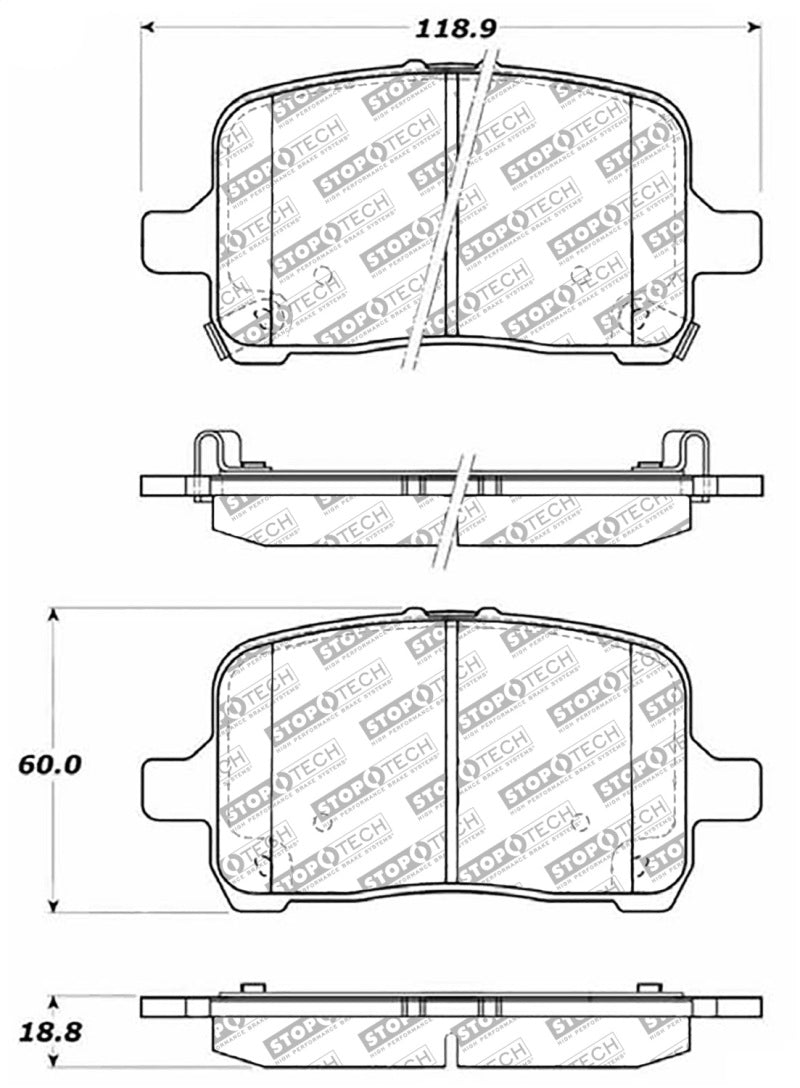 StopTech Street Select Brake Pads - Front