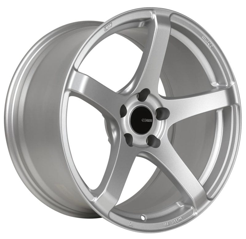 Enkei KOJIN 18x8 35mm Inset 5x112 Bolt Pattern 72.6mm Bore Dia Matte Silver Wheel