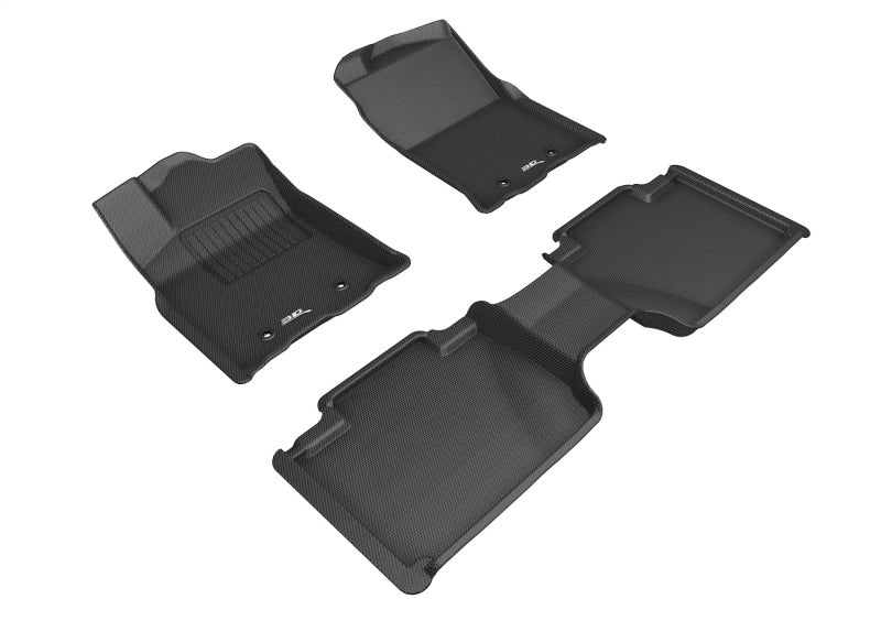 3D MAXpider 2018-2020 Toyota Tacoma Access Cab Kagu 1st & 2nd Row Floormats - Black