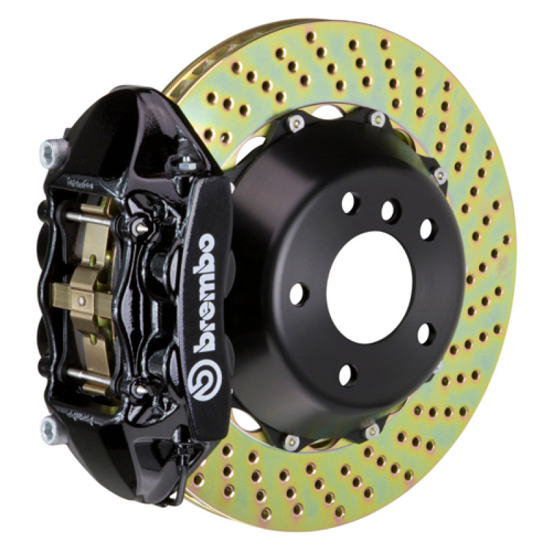 Brembo 09-15 Lancer Ralliart Front GT BBK 4 Piston Cast 365x29 2pc Rotor Drilled-Black