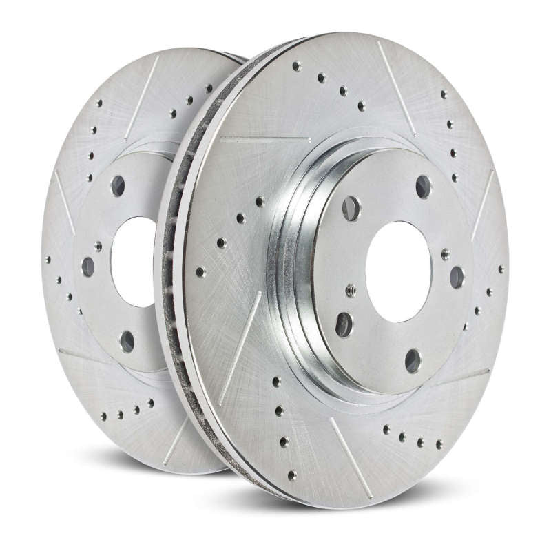 Power Stop 98-01 Audi A6 Quattro Rear Evolution Drilled & Slotted Rotors - Pair