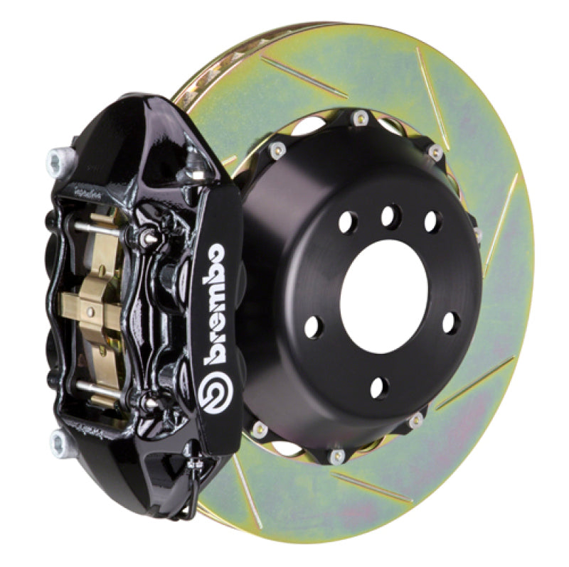 Brembo 03-09 E-Class (Excl 4MATIC/AMG) Rr GT BBK 4Pis Cast 2pc 345x28 2pc Rtr Slot Type1-Black