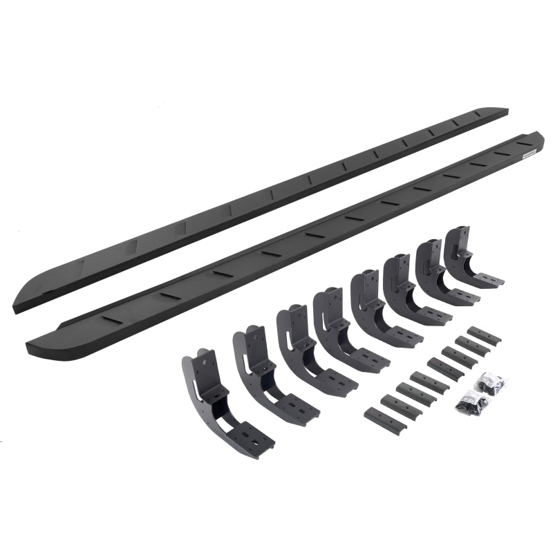 Go Rhino 20-22 GMC Sierra 2500HD CC (New Bdy) RB10 Slim Running Boards Kit (w/Brackets) - Tex. Blk-Go Rhino-797 Offroad