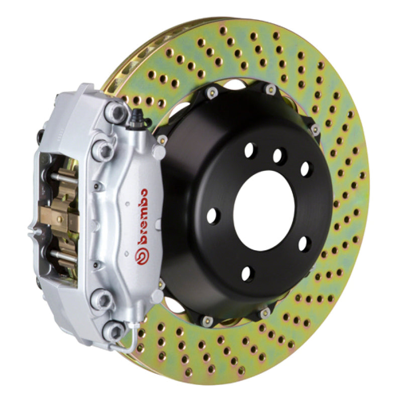 Brembo 12-16 FR-S/12-20 BRZ/17-20 86 Front GT BBK 4 Piston Cast 345x28 2pc Rotor Drilled-Silver