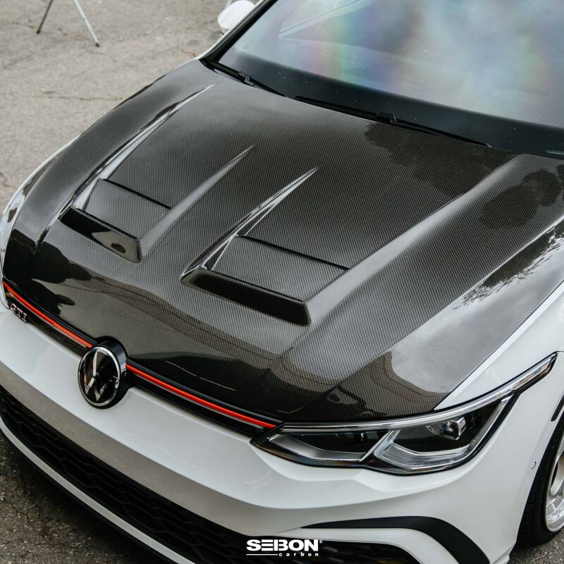 Seibon 2022-2023 Volkswagen Golf GTI/R DV-Style Carbon Fiber Hood