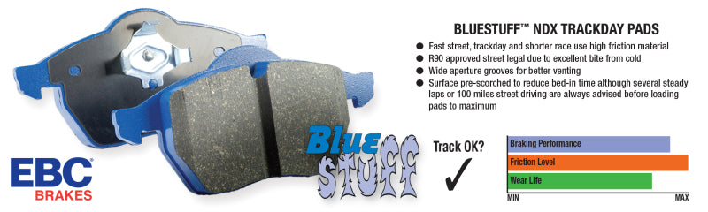 EBC 05-10 Chrysler 300C 5.7 Bluestuff Rear Brake Pads