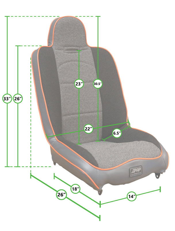 PRP 95-01 Jeep Cherokee XJ Daily Driver High Back Suspension Seats Kit (Pair) - Gray